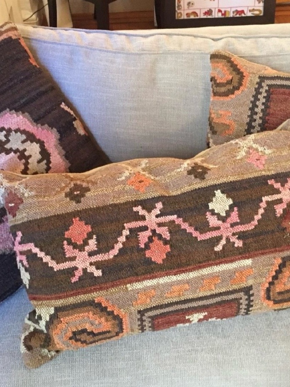 Pottery Barn Set of 3 Dabney Kilim Pillow Covers